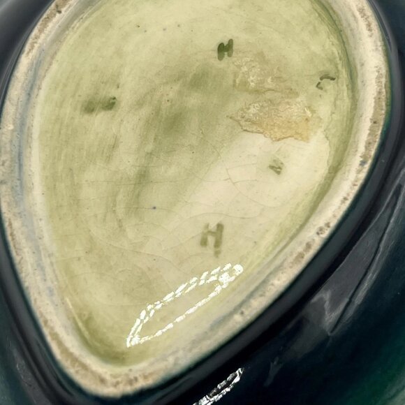 Moorcroft Teardrop Ashtray Green Hibiscus - Picture 4 of 5